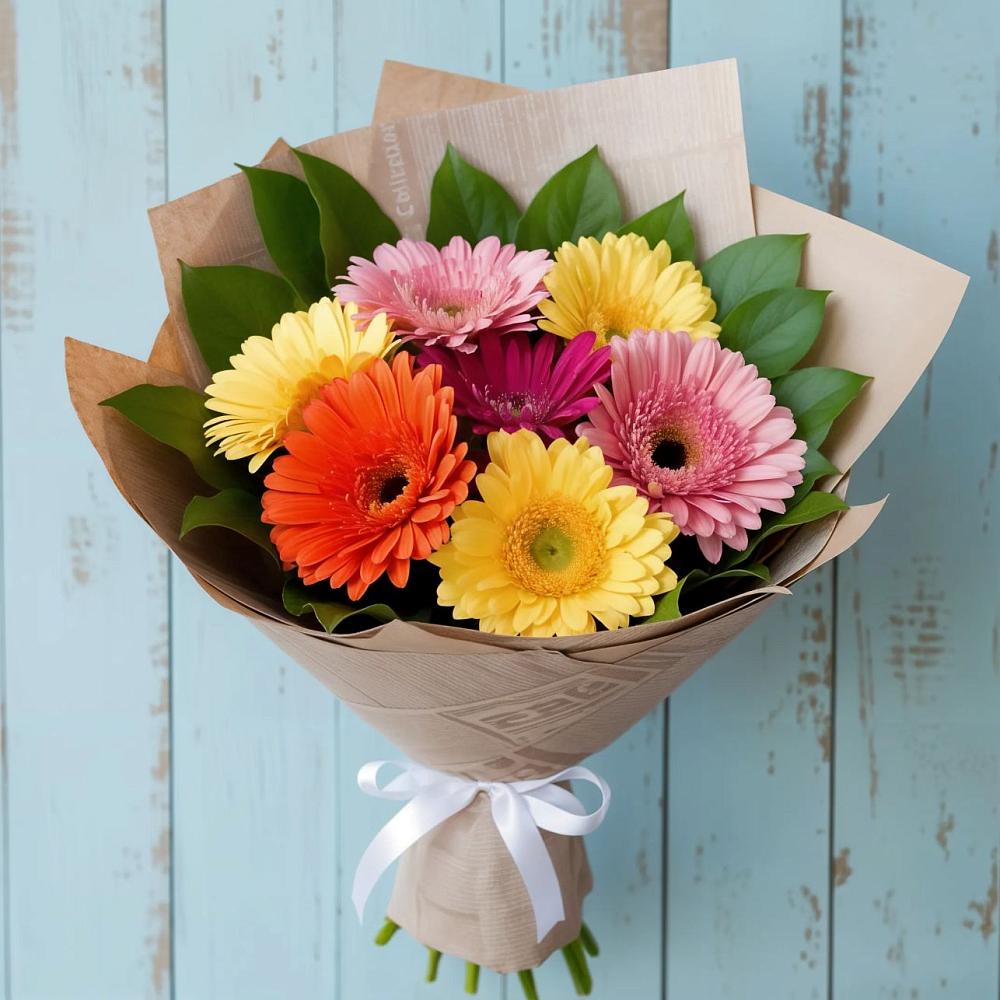 Букет цветов из: Герберы в Перевальном