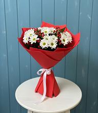 Букет цветов из:  Хризантемы #REPLACE_PRED# Перевальном