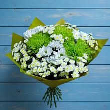 Букет цветов из:  Хризантемы #REPLACE_PRED# Перевальном