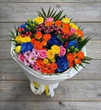 Букет цветов из:  Розы и Хризантемы в Перевальном