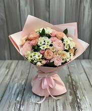 Букет цветов из:  Гвоздики, Розы и Хризантемы в Перевальном