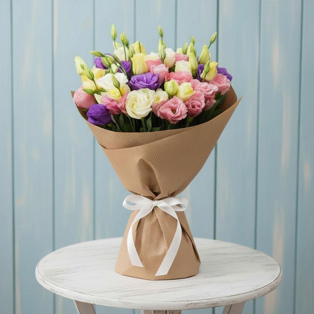 Букет цветов из: Лизиантусы в Перевальном