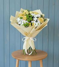 Букет цветов из:  Хризантемы и Розы в Перевальном