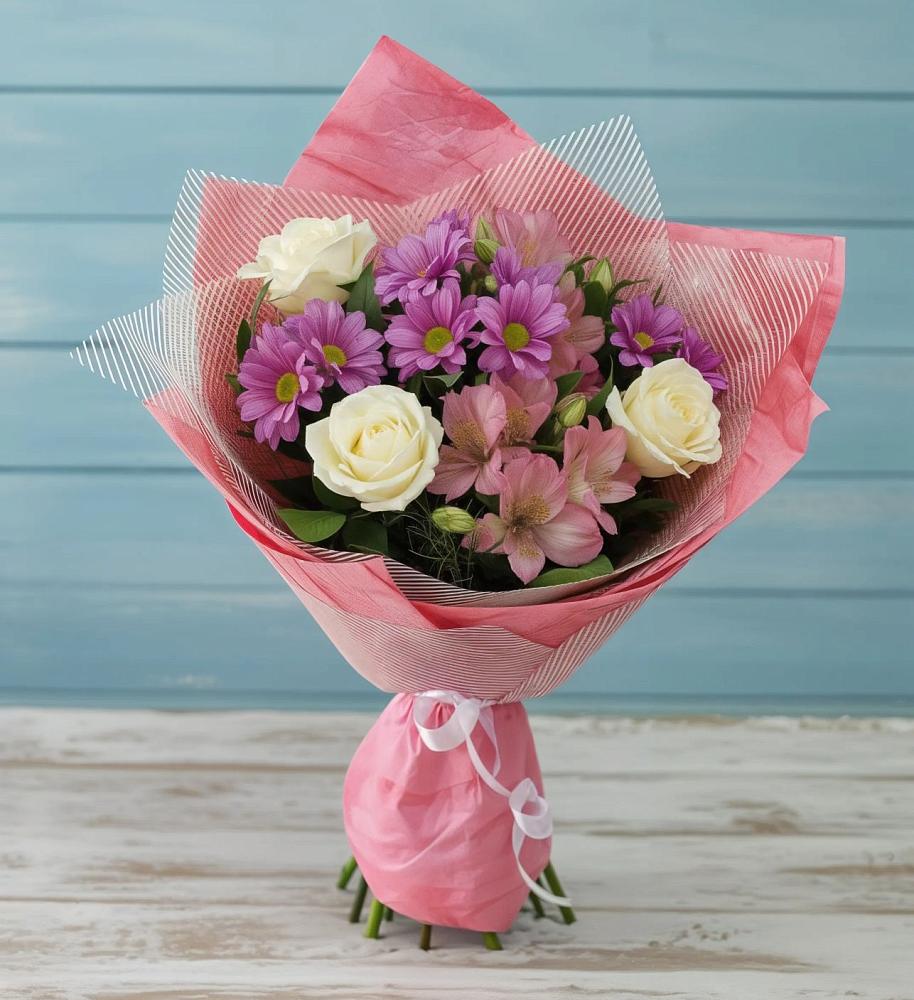 Букет цветов из: Герберы в Перевальном