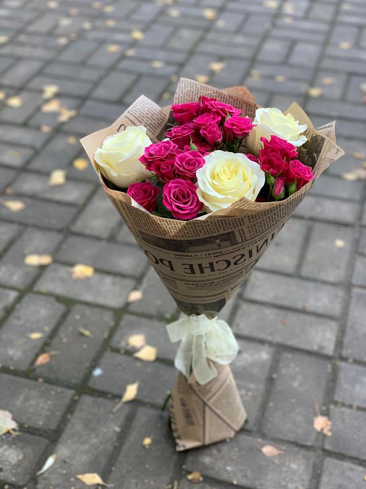 Букет цветов из: Розы в Перевальном