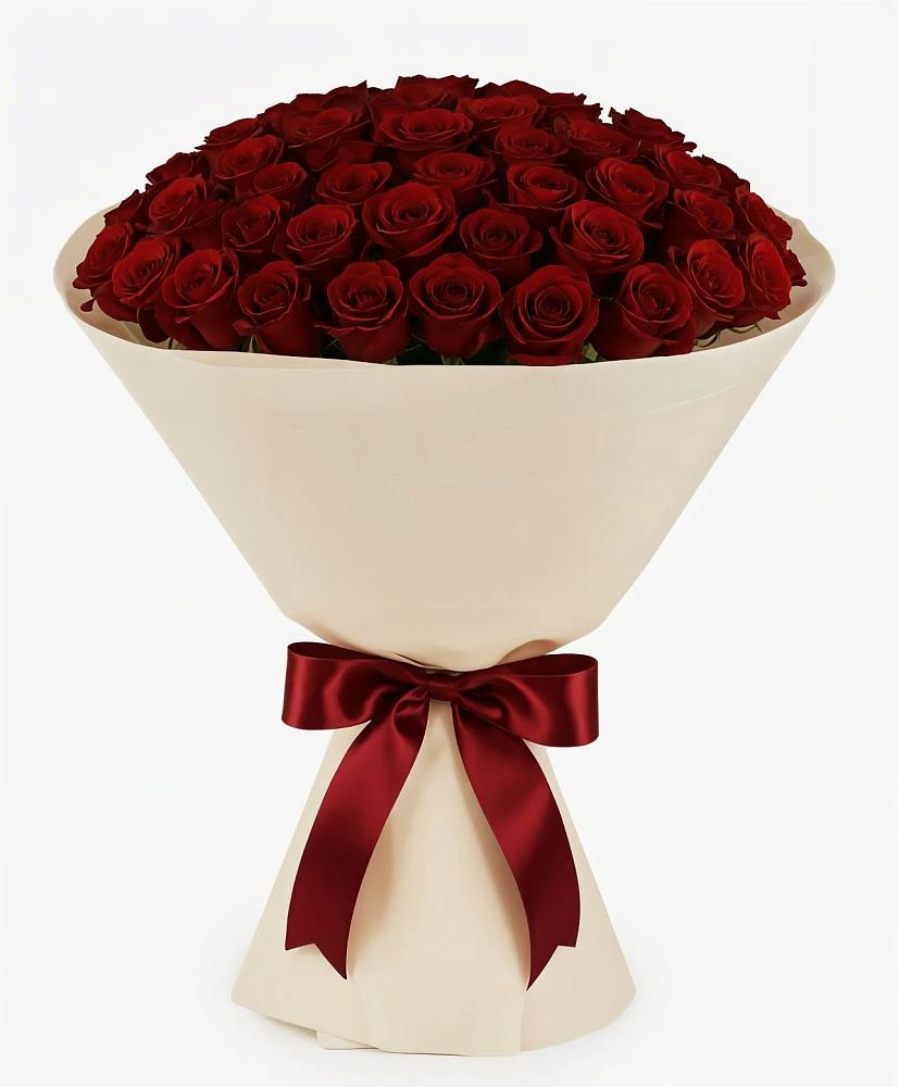 Букет 101 Бордовая роза Блэк Бакарра в Перевальном