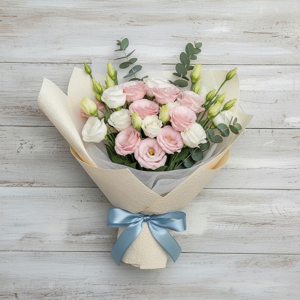 Букет цветов из: Лизиантусы в Перевальном